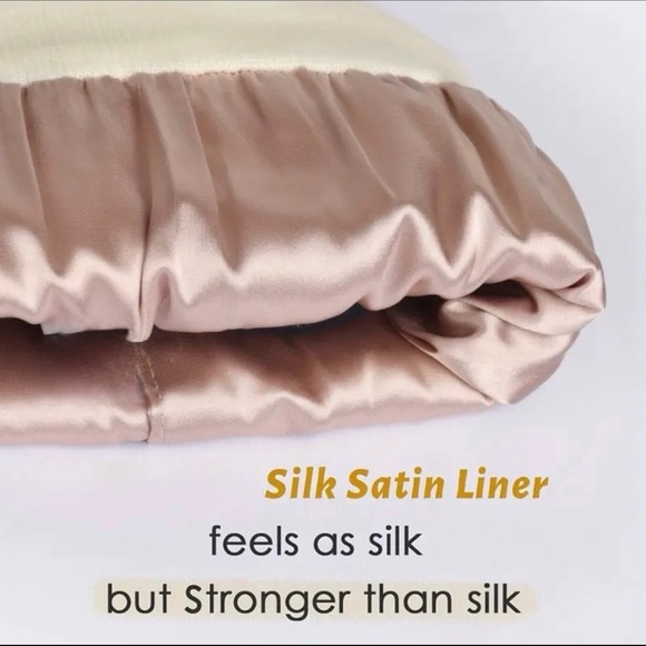 NEW Navy “NY” Satin lined Beanie with (Silver)  Rhinestone Logo - Picture 4 of 4